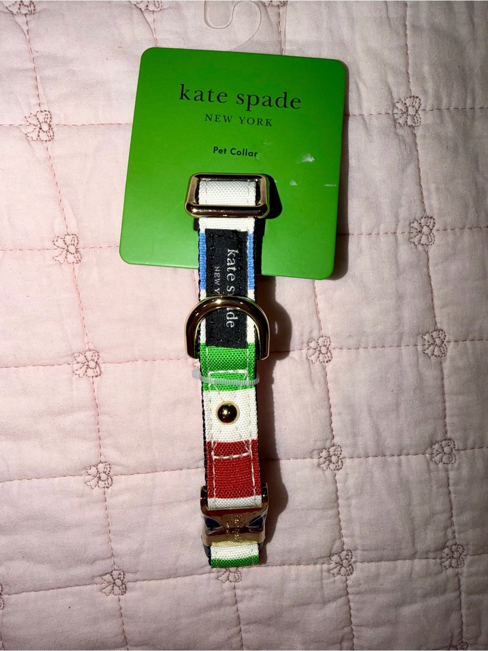 kate spade New York Multicolor Stripe Pet Collar NWT
